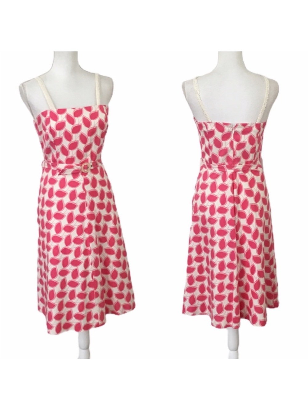 Tracy Reese Belted Silk Blend Midi Sundress